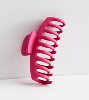 New Look Bright Pink Matte Banana Bulldog Claw Clip
